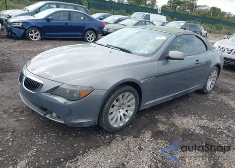 2004 BMW 645Ci z USA, uszkodzony, nr VIN WBAEK73444B320260